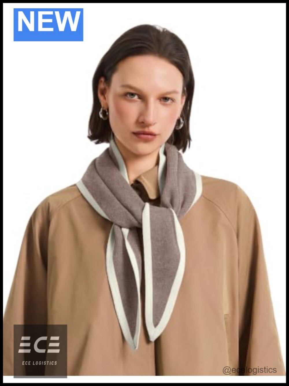 Women's Knit Neck Scarf Striped Versatile Fashion Accessory